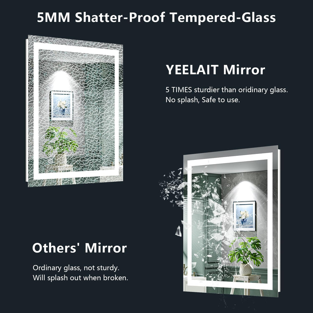 24x32 LED Bathroom Mirror with Lights, Lighted Vanity Mirror