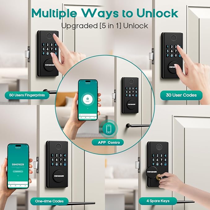 Keyless Entry Door Lock Deadbolt, Upgraded Electronic Deadbolt Smart Lock