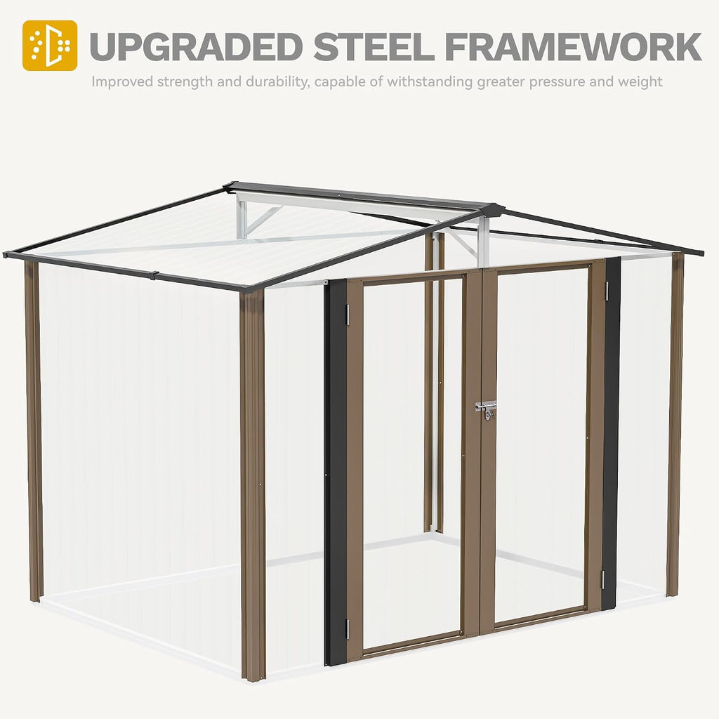 dwvo 7'x5' large metal outdoor storage shed, heavy, package contents