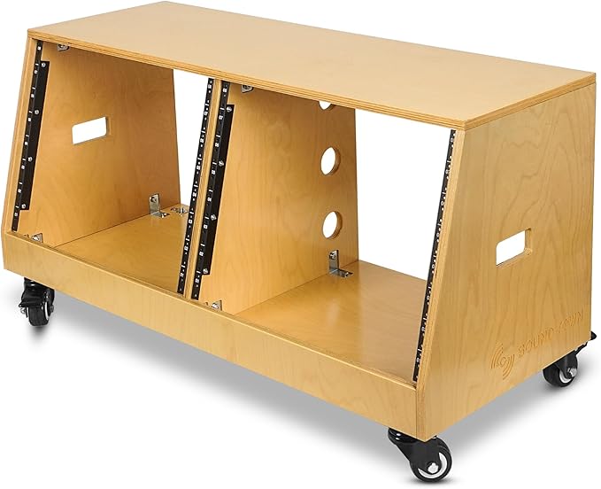 Sound Town DIY 2 x 8U Slanted Studio Rack