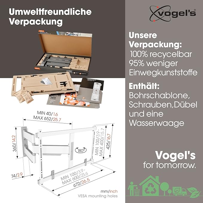 Vogel's TVM 5645 Full-Motion Ultra-Thin TV Wall Bracket