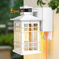 Porch Light with GFCI Outlets Built-in, Motion Sensor Dusk to Dawn Outdoor