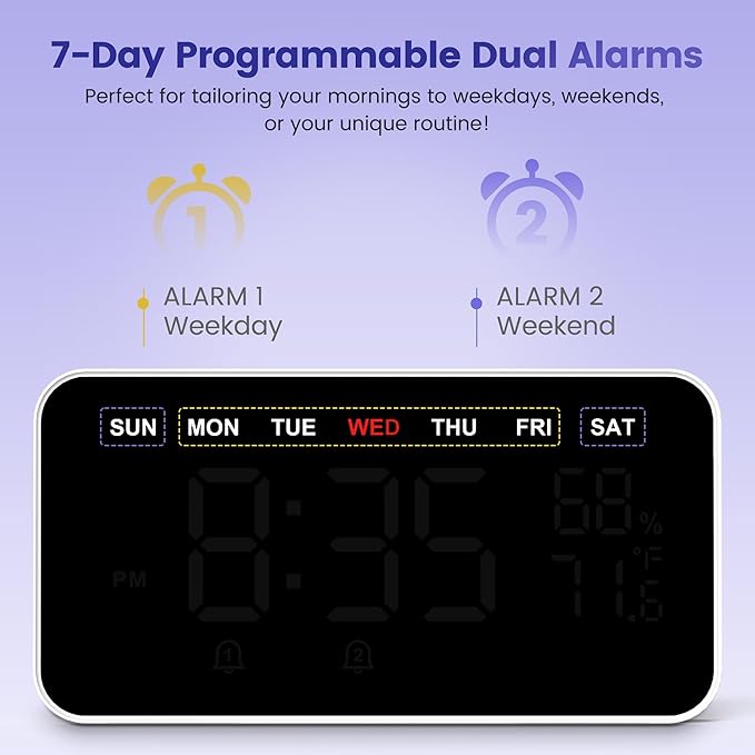 Dekala Bed Shaker Loud Alarm Clock