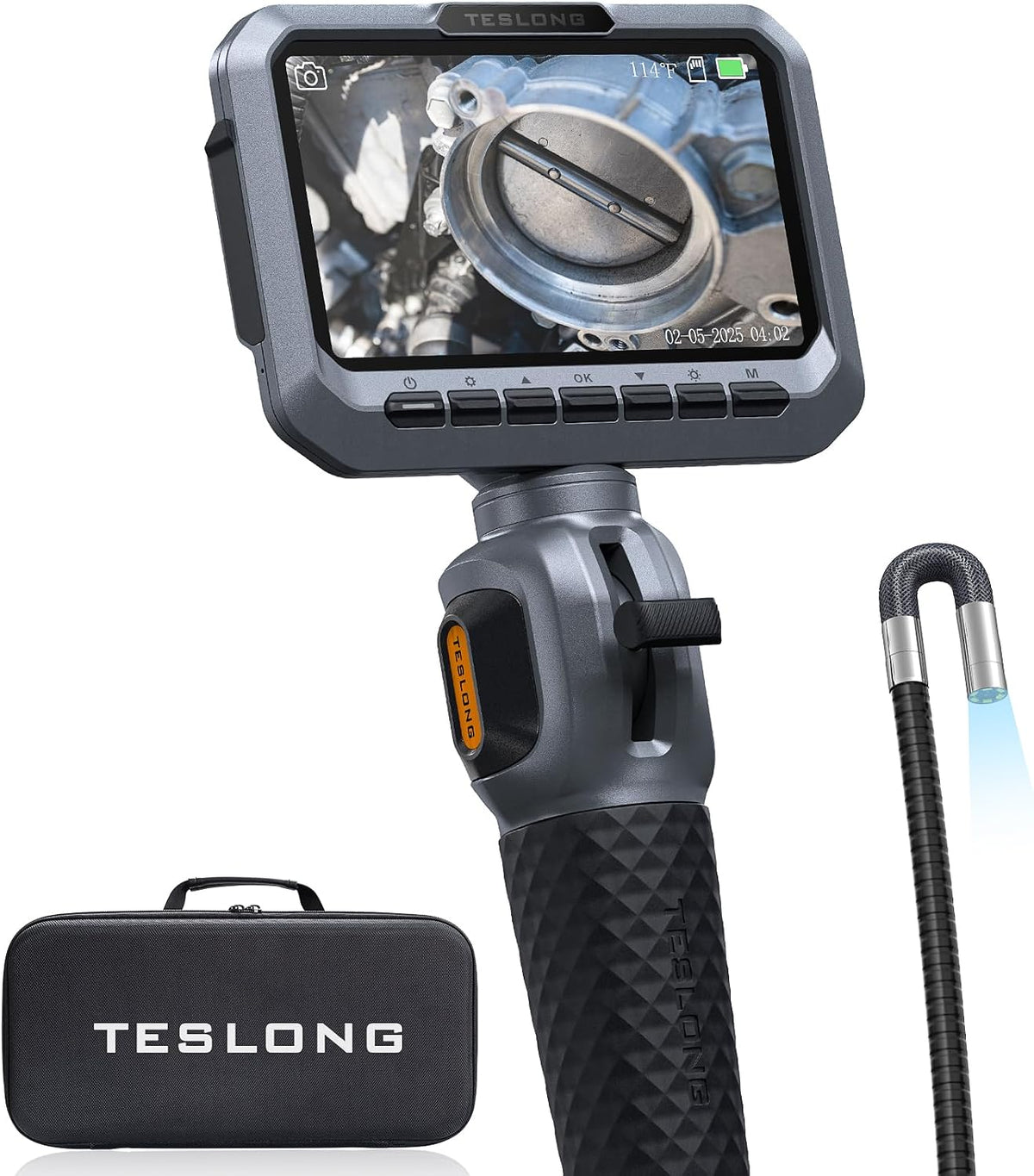 Teslong Two-Way Articulating Borescope, 5.5mm Slim Probe, 5.0'' Industrial