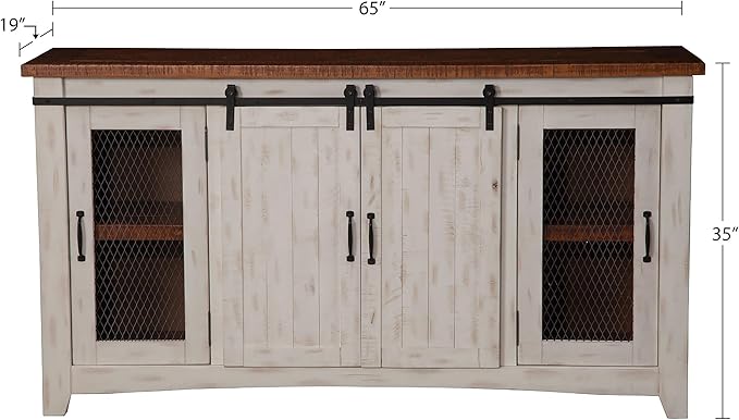 Martin Svensson Home Rustic 65” Solid Wood TV Stand