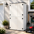 ADDOK 66 Cu.Ft Outdoor Storage Shed,Resin Storage Cabinet with Floor
