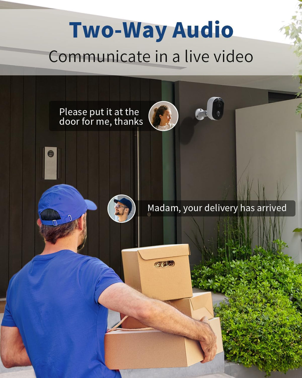 Security Cameras Wireless Outdoor, Battery Powered 2k Color Night Vision, AI Motion Detection Spotlight Siren, IP66 Weatherproof, 2-Way Talk, SD/Cloud Storage, 2.4Ghz WiFi Cameras for Home Security