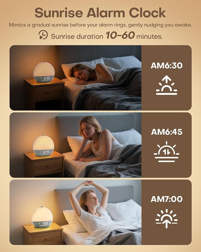 Zelaclock Sunrise Alarm Clock, Sunlight Alarm Clocks