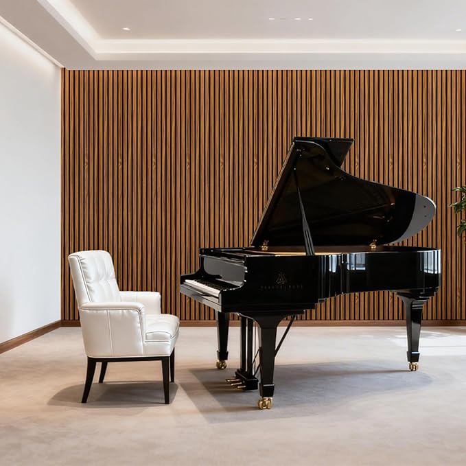 Art3d 4-Piece 94 x 12.6 Inch Acoustic Lightweight Slat Wall Panel