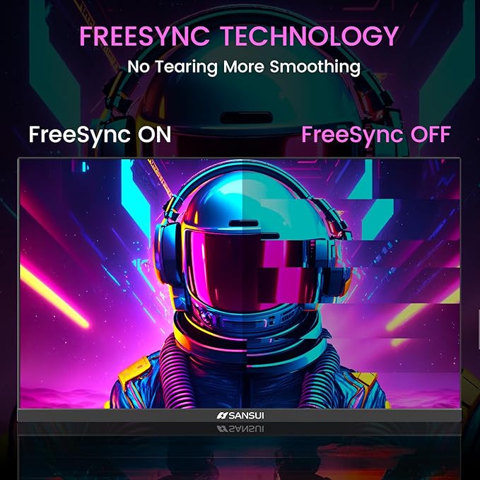 SANSUI 24 Inch Gaming Monitor 160Hz FHD 1080P Computer Monitor, FreeSync 1ms