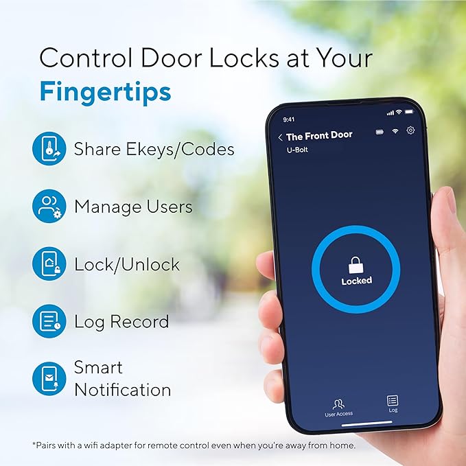 ULTRALOQ U-Bolt Smart Lock, 5-in-1 Keyless Entry Door Lock
