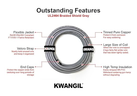KWANGIL 4C 14AWG AMESB Shielded Cable Wire