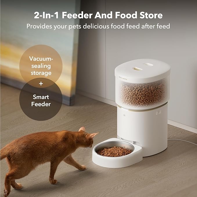 PETLIBRO 8L Automatic Dog Feeder, 5G Wi-Fi Automatic Dog/Cat Feeder,