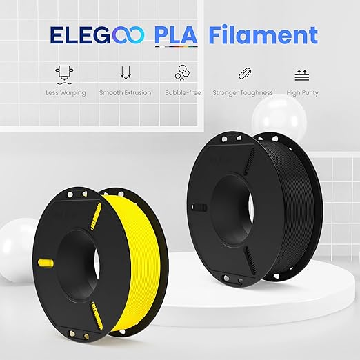 ELEGOO 250g PLA 3D Printer Filament Bundle 1.75mm, 8 Colors Dimensional