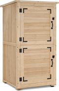 MCombo Outdoor Storage Cabinet, 30" Deep Wood Garden Shed Waterproof 0786