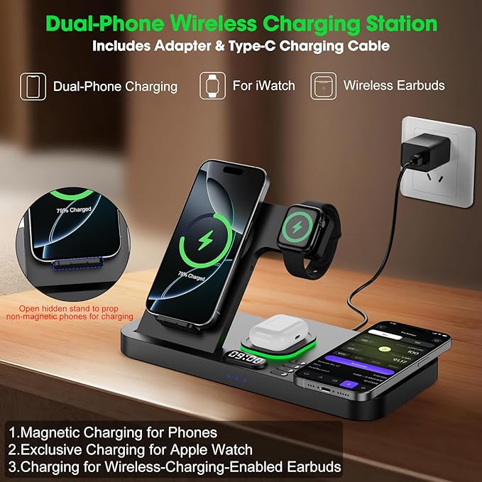 Dual Phone Wireless Charging Station