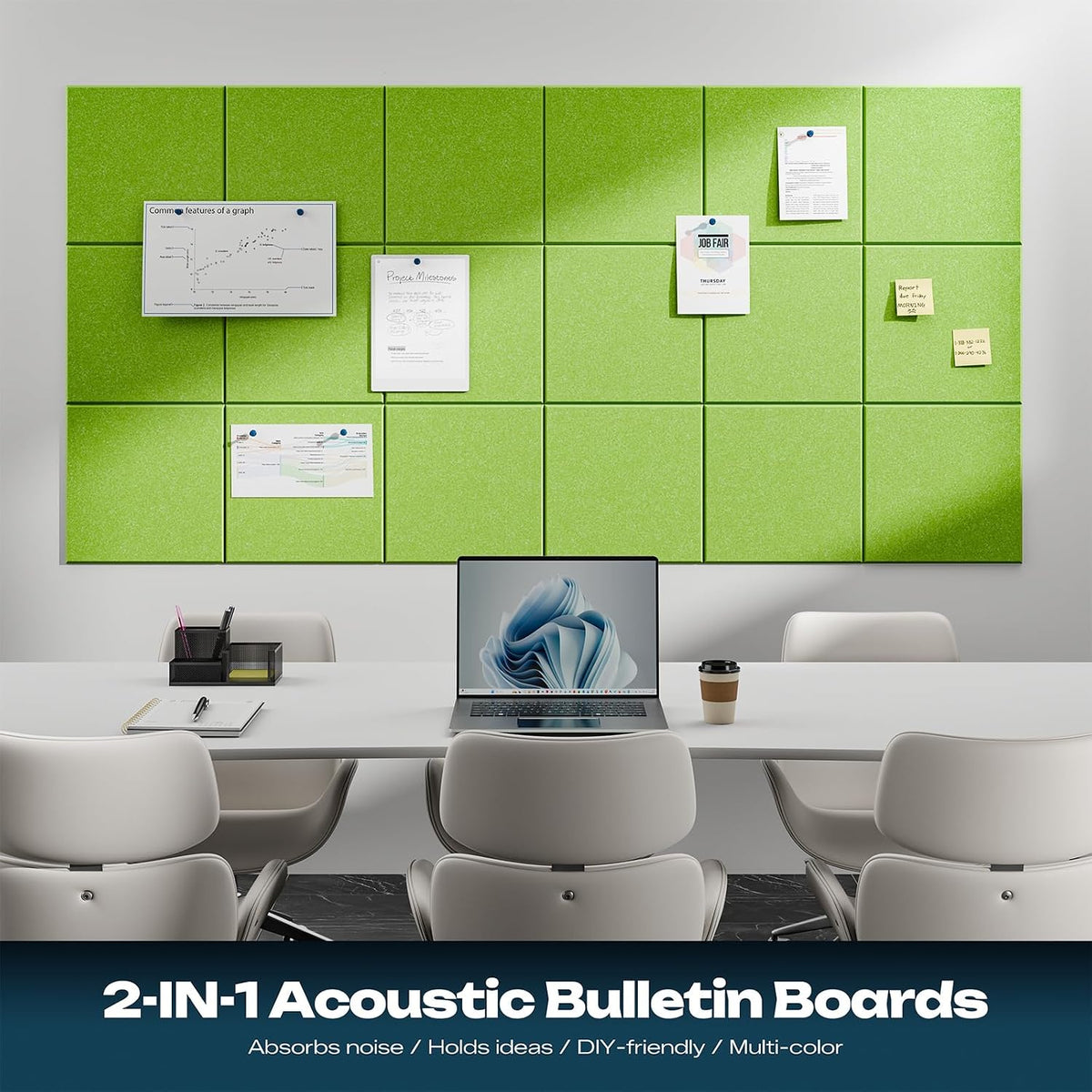 sonicism 22 pack acoustic wall panels, side view