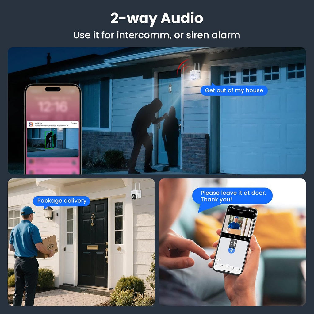 xmarto 10x zoom ptz ai tracking wifi6 camera on a desk or shelf