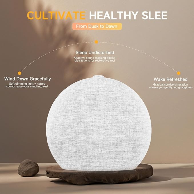 Geuuap Sunrise Alarm Clock White Noise Sound Machine