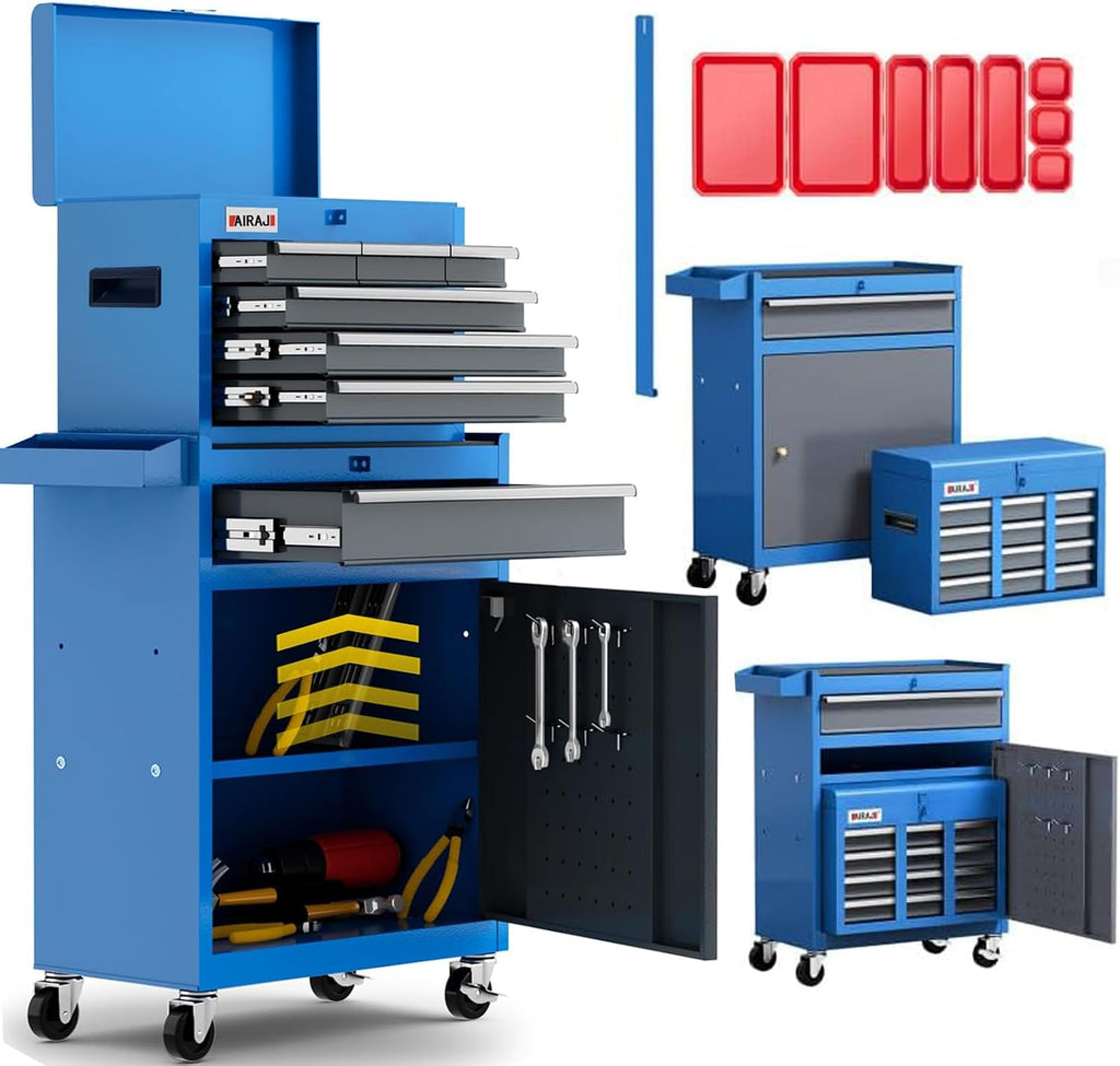 AIRAJ 7-Drawer Rolling Tool Chest with Wheels,41" Heavy Duty Tool Cabinet
