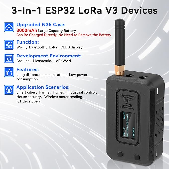 Meshnology 1 Set ESP32 LoRa V3 Module Board