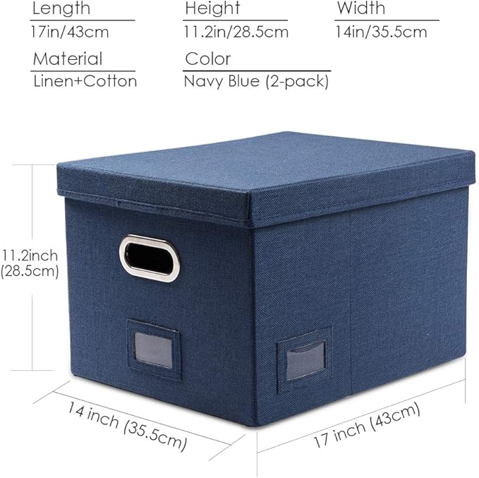PRANDOM File Organizer Box (Set of 2)