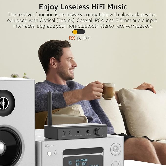 1Mii DS700 HiFi Bluetooth Audio Transmitter Receiver