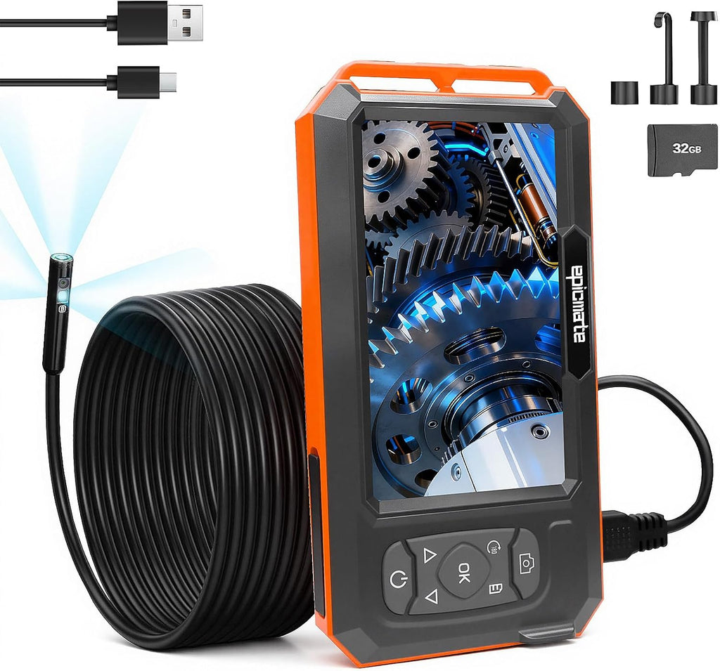Endoscope Camera with Light, Inspection Camera for Sewer Pipe Automotive