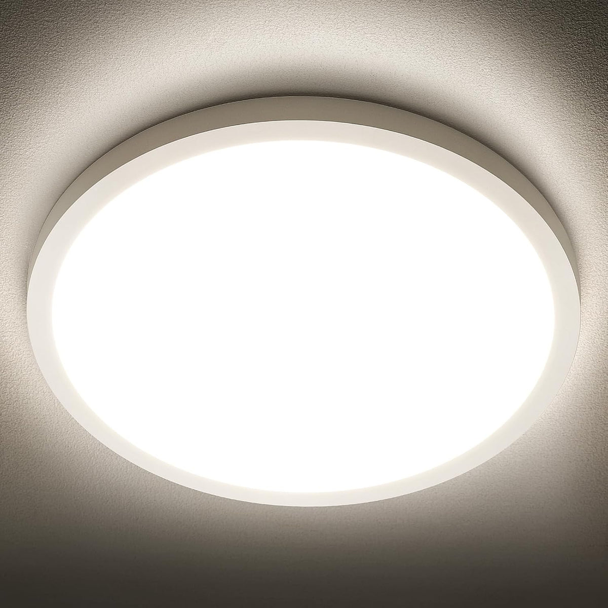 SunRider LED Flush Mount Ceiling Light Fixture, 4000K Neutral White, 12 Inch