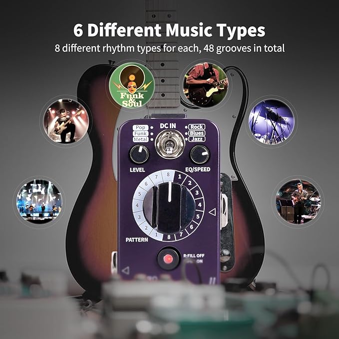 MOOER Micro Drummer II Guitar Drummer Pedal Drum Machine Effect