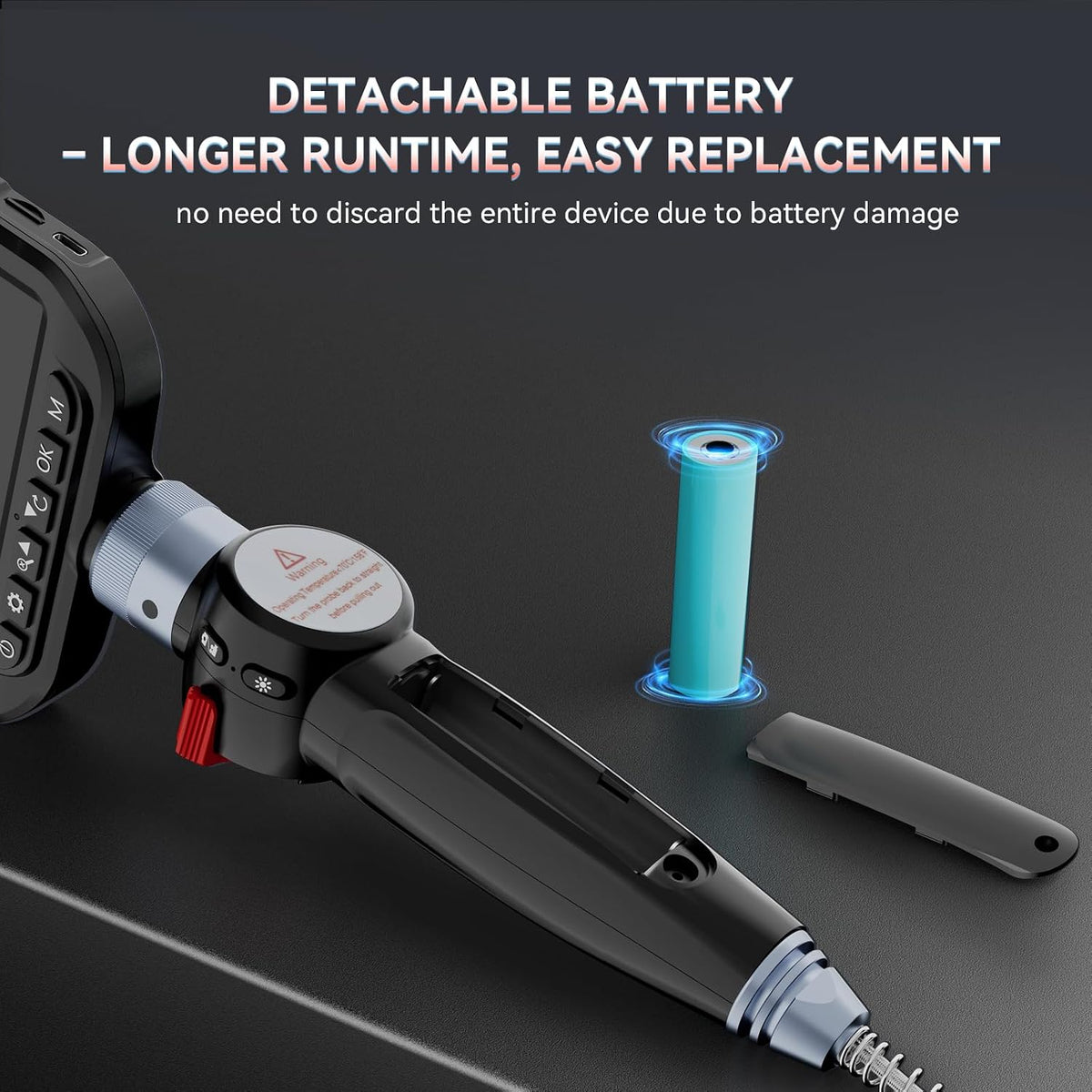 ralcam articulating borescope for mechanic automotive hvac wall showing dimensions