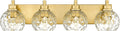 METWET Bathroom Light Fixtures Over Mirror, 4-Light Modern Sconces Wall Lighting