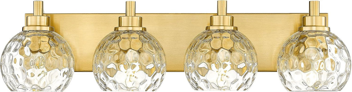 METWET Bathroom Light Fixtures Over Mirror, 4-Light Modern Sconces Wall Lighting