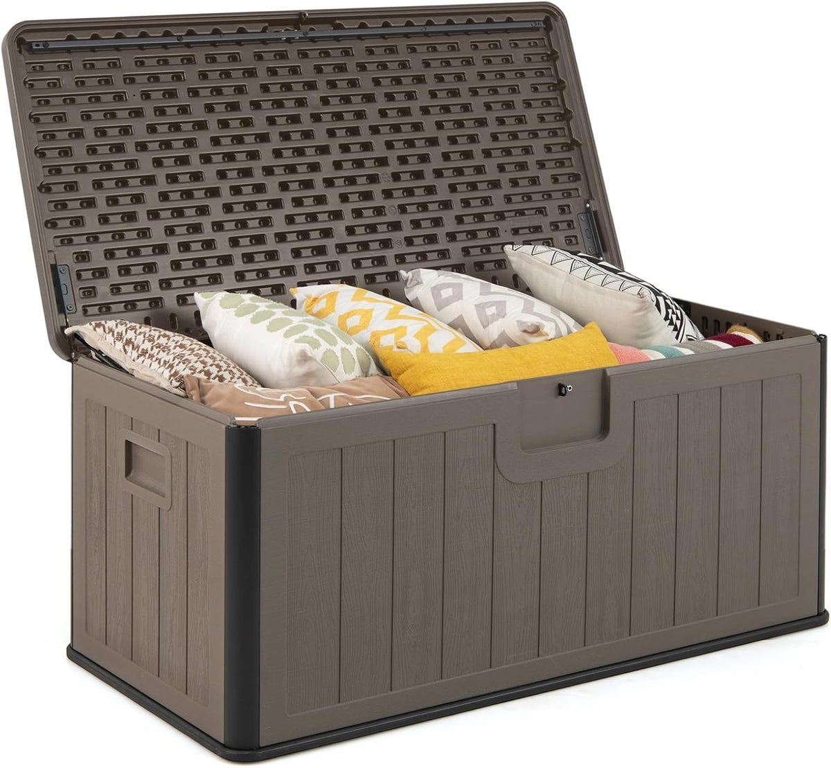 Tangkula 100 Gallon Waterproof Outdoor Storage Box