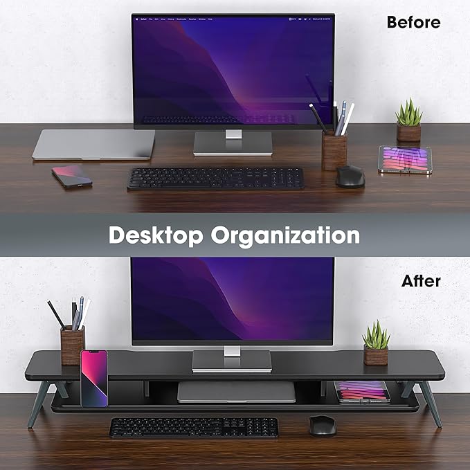 Fenge Dual Monitor Stand, Monitor Stands Riser