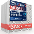 BNX TruFilter 20x20x1 MERV 13 AC Furnace Air Filter (12 Pack)