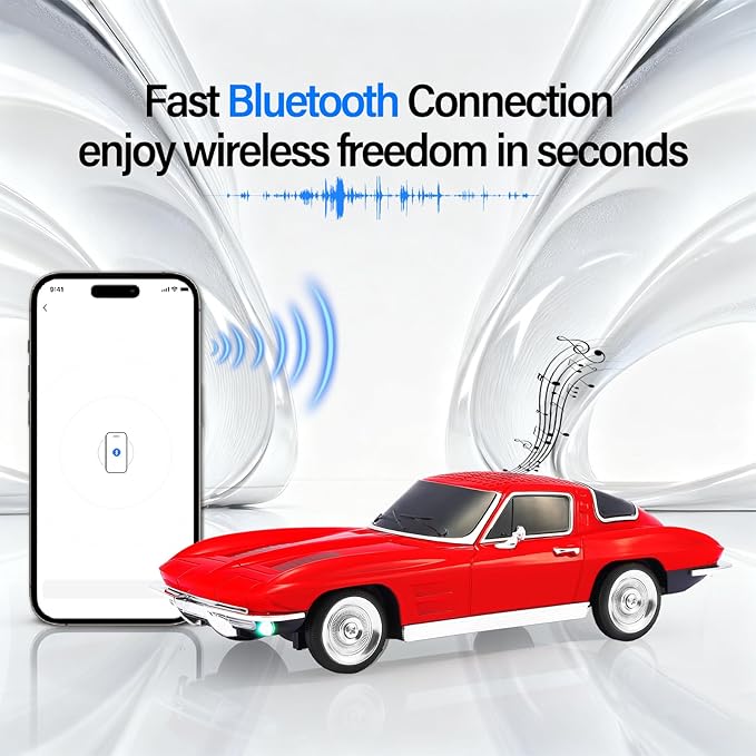 WSTER Retro American Style car Bluetooth Speaker, Portable Wireless Outdoor