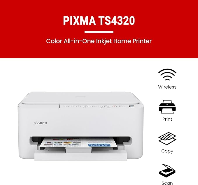 Canon PIXMA TS4320 Wireless Color Inkjet Printer
