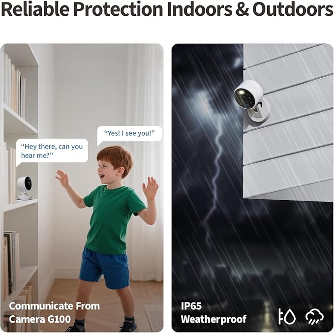 Aqara G100, 2K Indoor/Outdoor Security Camera, HomeKit Secure Video, 2-Way Audio