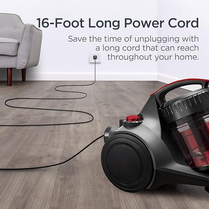Eureka Bagless Canister Vacuum Cleaner, Lightweight Vac