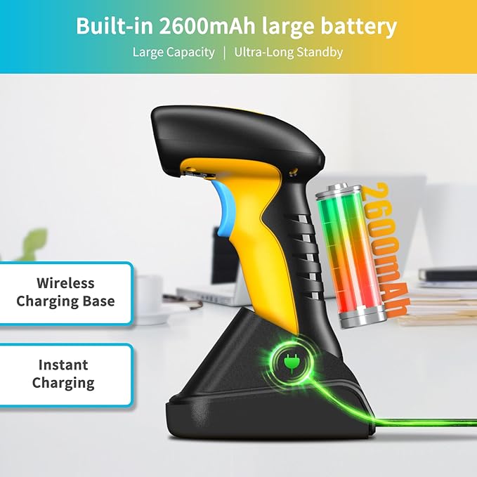 NETUM Upgraded QR Industrial Bluetooth Barcode Scanner