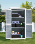 Bealife 63.2" Outdoor Storage Cabinet with Double Doors - Grey
