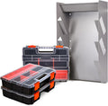 P-SH-Hanging Tote Kit for Shelving, 3 Plastic Storage Box w/ 1 set Holder