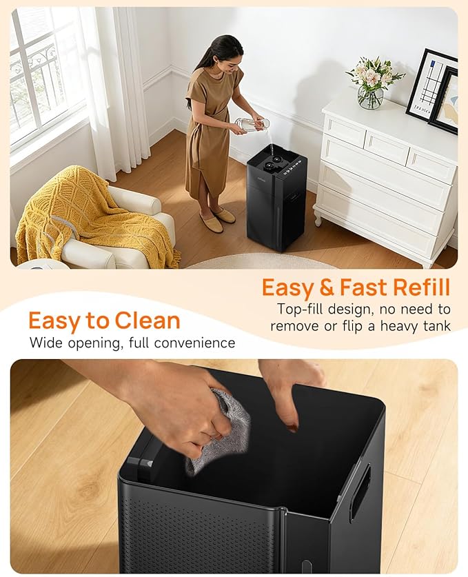 Mifasol Humidifier Large Room, 5.3Gal/20L Warm & Cool Mist Humidifiers