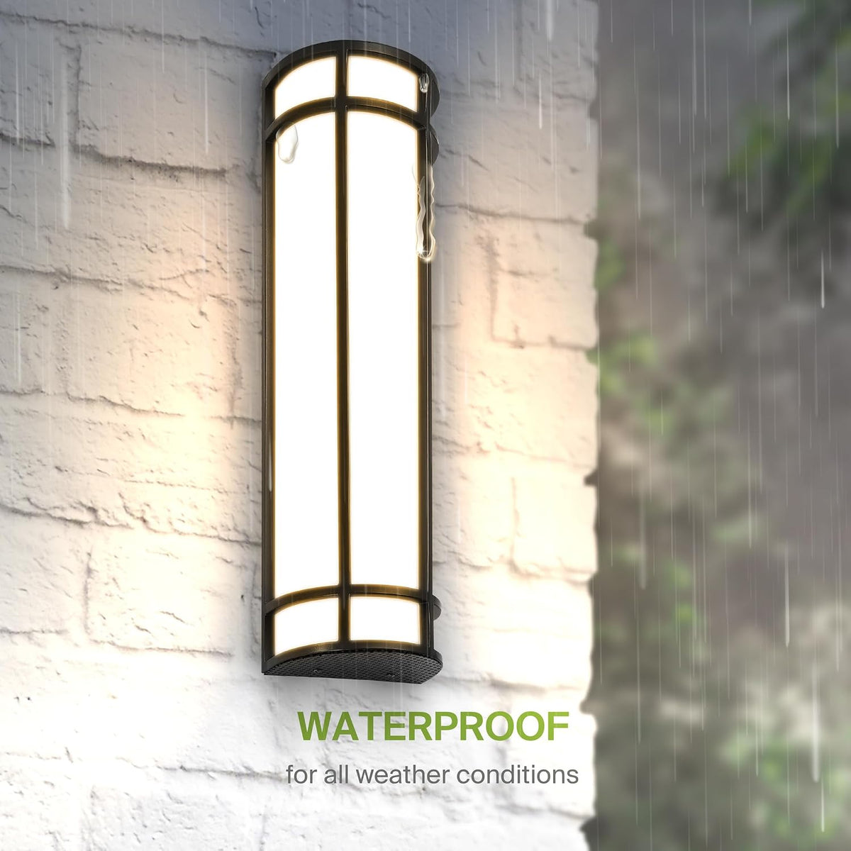 asd 24" led outdoor wall light 4 pack on a desk or shelf