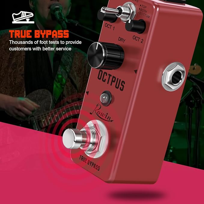 Rowin Polyphonic Octave Guitar Effects Pedal Pure Octopus Digital Mini Single