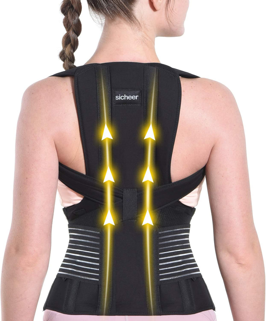 sicheer Posture Corrector for Women and Men Back Brace Straightener Shoulder
