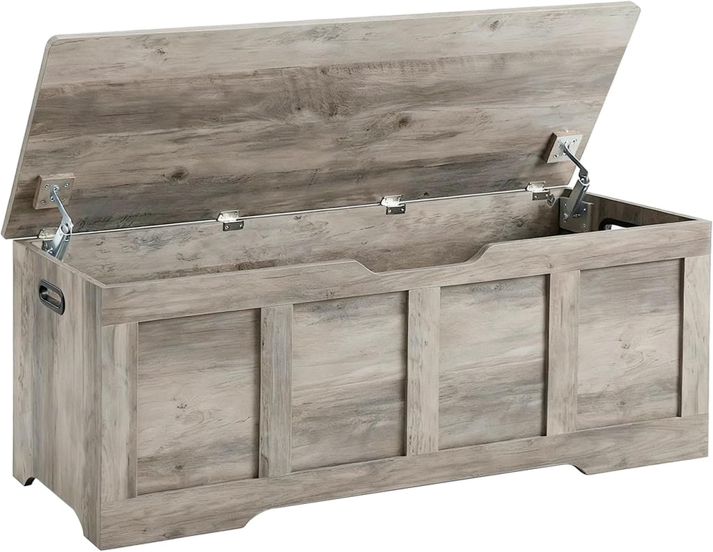 Timberer 47.2" Storage Chest Extra Large Storage Bench with 2 Safety Hinges