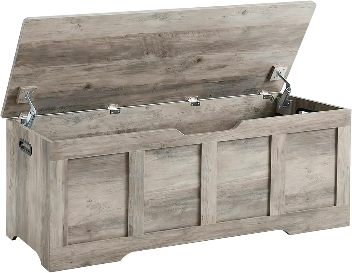 Timberer 47.2" Storage Chest Extra Large Storage Bench with 2 Safety Hinges