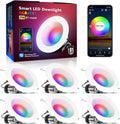 VANANCE Smart Recessed Light 6 Inch, APP Control, Cool to Warm White, (6Pack)